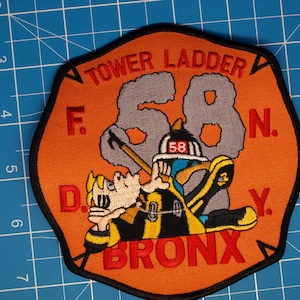 FDNY NYC Fire Department Tower ladder 58 Bronx patch