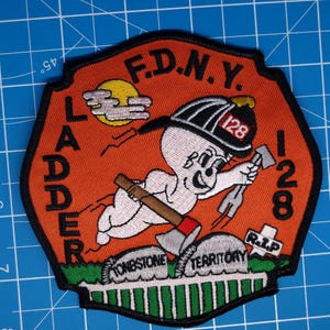 FDNY NYC Fire department Ladder 128 Casper patch