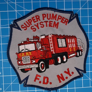 FDNY NYC brandkår Super Pumper System-patch