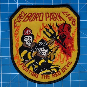 Parche del Diablo Rojo del Departamento de Bomberos de la Ciudad de Nueva York, Motor 282, Boro Park