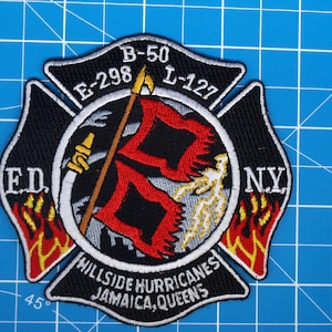FDNY NYC Fire Department Engine 298 Hillside Hurricanes patch