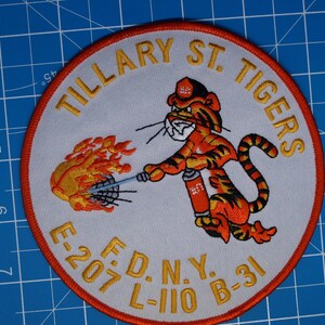 FDNY NYC Fire Department Engine 207 Tillary Street Tigers patch