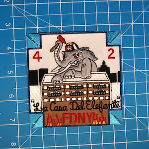 LDNY NYC Feuerwehrleiter 42 La Casa Del Elefante Aufnäher
