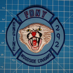 Patch FDNY NYC Fire Department Engine 292 Woodside Cougars
