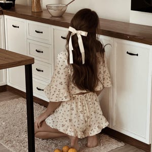Floral Print Muslin Pajama Set - Cozy Summer PJs with Tie Front - Women's Sleepwear Gift image 5