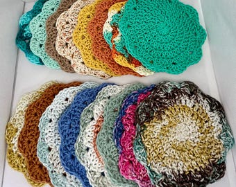 Single Crochet Dish Cloth - You choose the color from these options - (Made to Order)