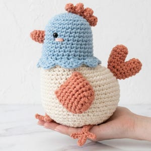 Crochet Chicken Amigurumi Pattern, Chubby Hen Plush PDF, Farm Animal Toy (Digital Download)