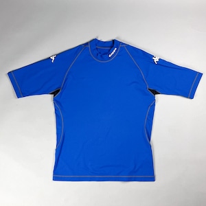 Kappa Soccer Jersey | Vintage Y2K Plain Blue Soccer Shirt, Embroidered Logo | Size Extra Large