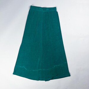 Stretchy Maxi Skirt | Vintage 90&#39;s Dark Emerald Green Sexy Bodycon Long Skirt | Size Small
