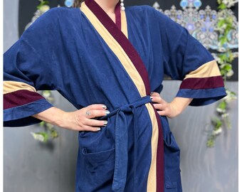 Vintage 70s Brown Tan Kmart Mens Robe Vintage Brown Fuzzy