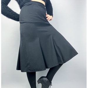 Black ruffle new arrivals skirt etsy