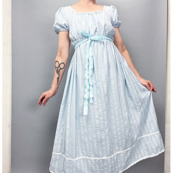 blue flora dress Light Floral Cotton Midi simple prom gowns Holloyiver Plus Size Women Size:US 18Plus  / UK 22 / EU 48