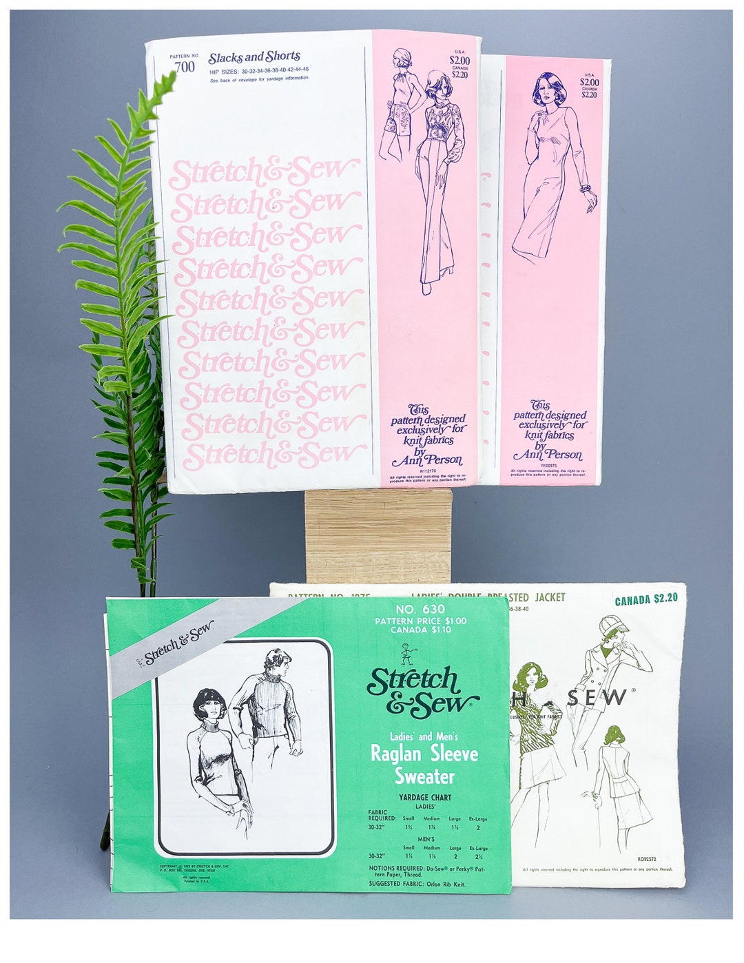 Sewing Pattern Lot Vintage 70's Batch of Four Stretch & Etsy