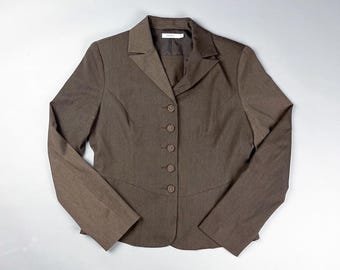 Y2K Women's Blazer Jacket with Back Lace Up