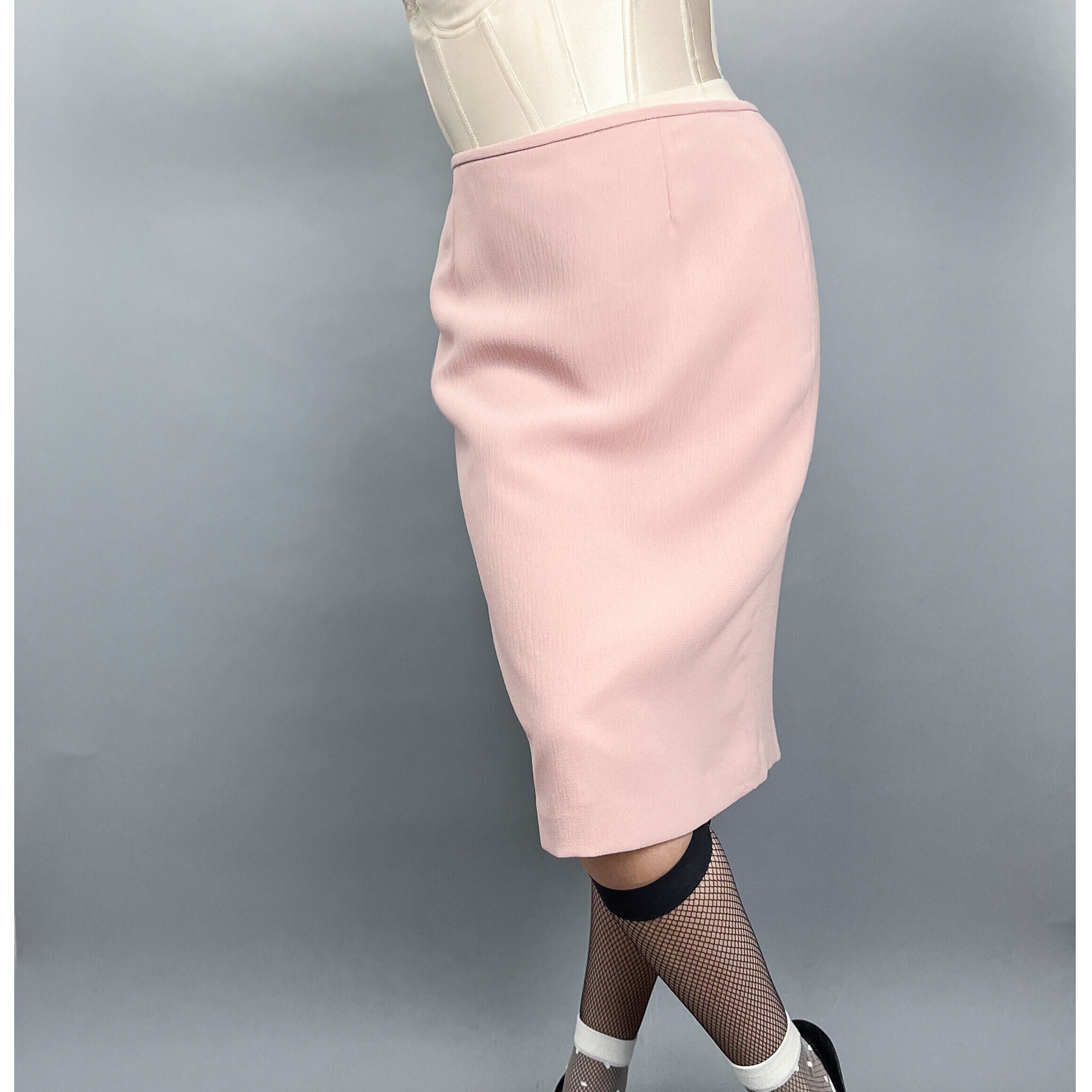 Baby pink pencil hot sale skirt