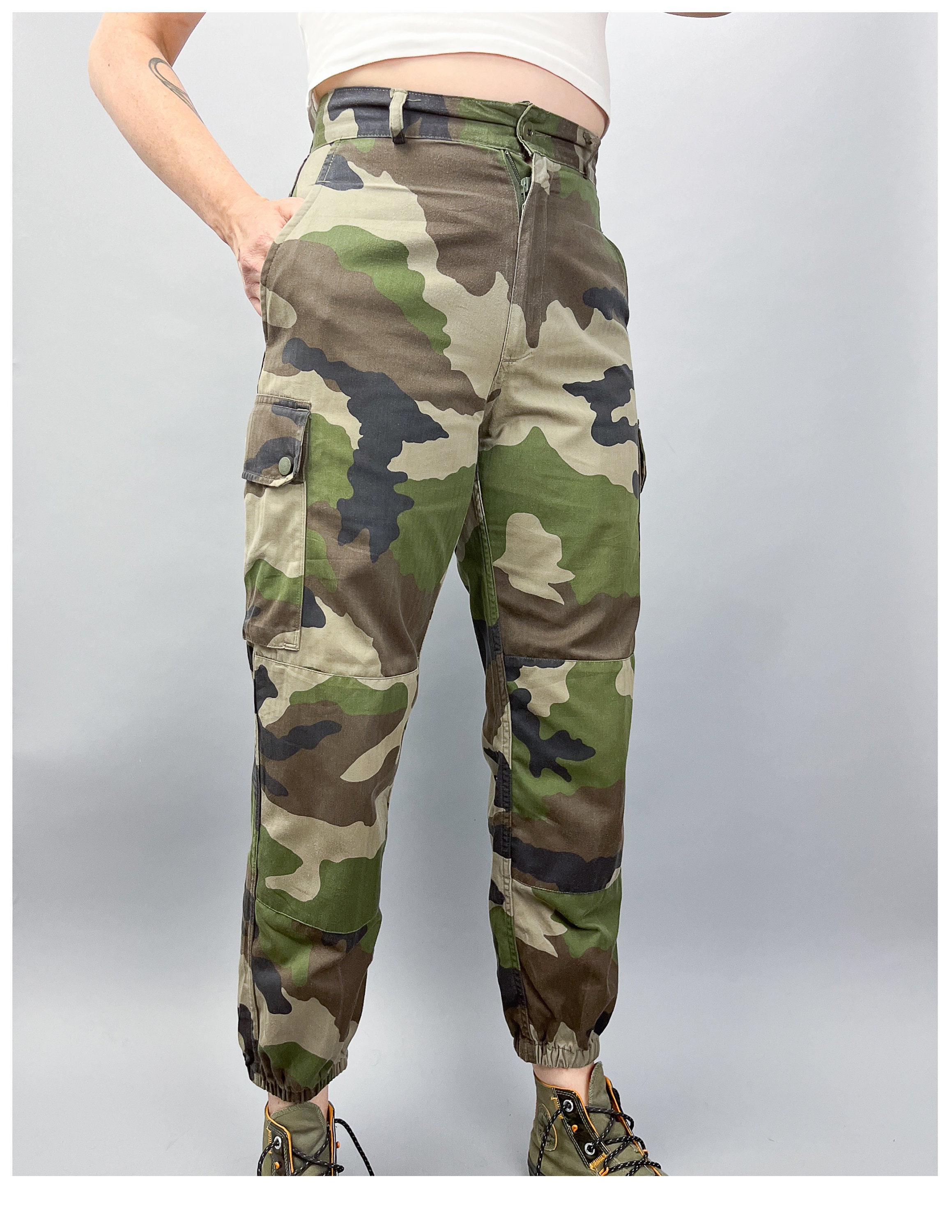 Cargo Pants Women's Pants with 4 Pockets/Low Rise High Waist Camouflage Cargo  Pants Street Summer, Camouflage, X-Small : : Everything Else