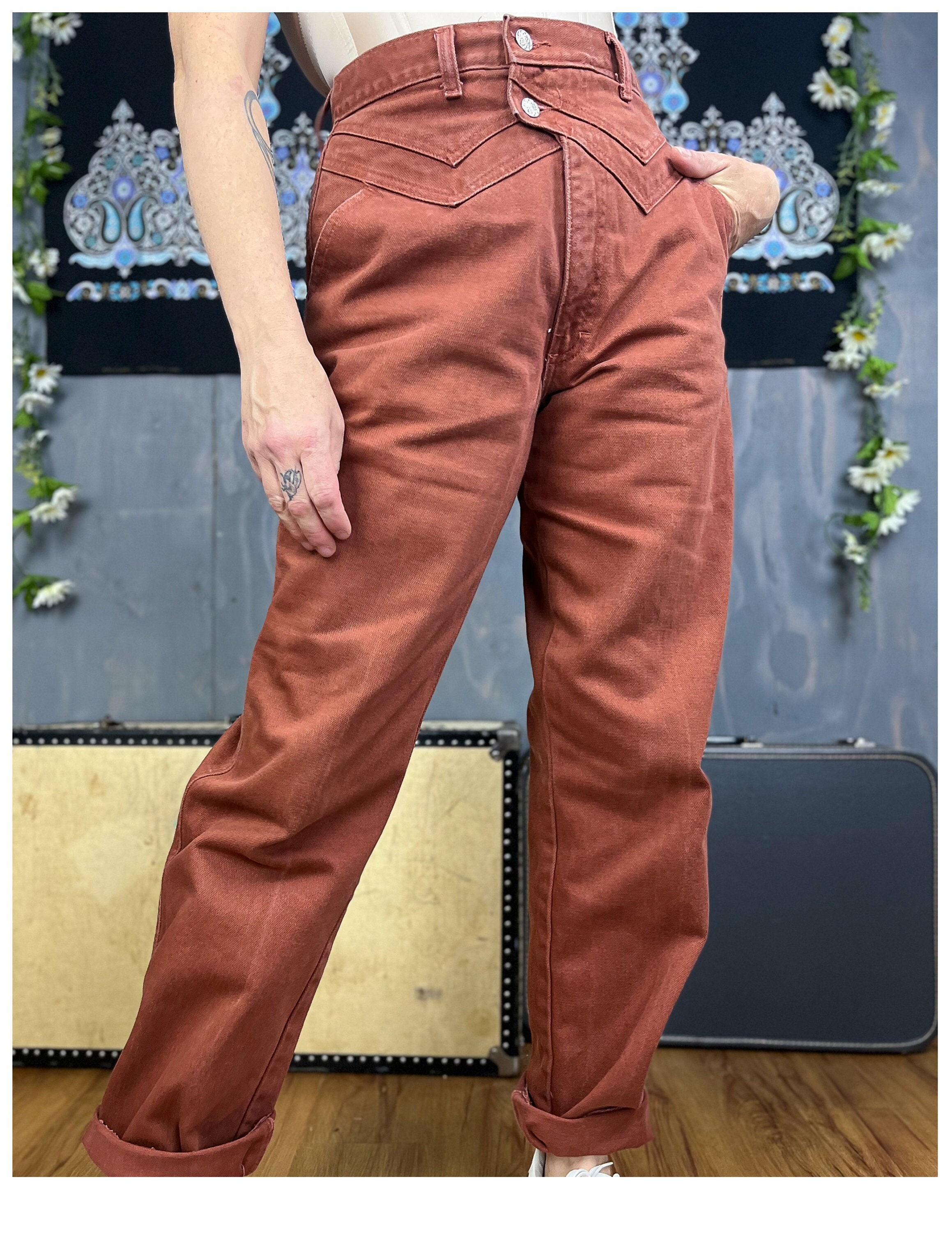 Yoke Front Jeans - Etsy