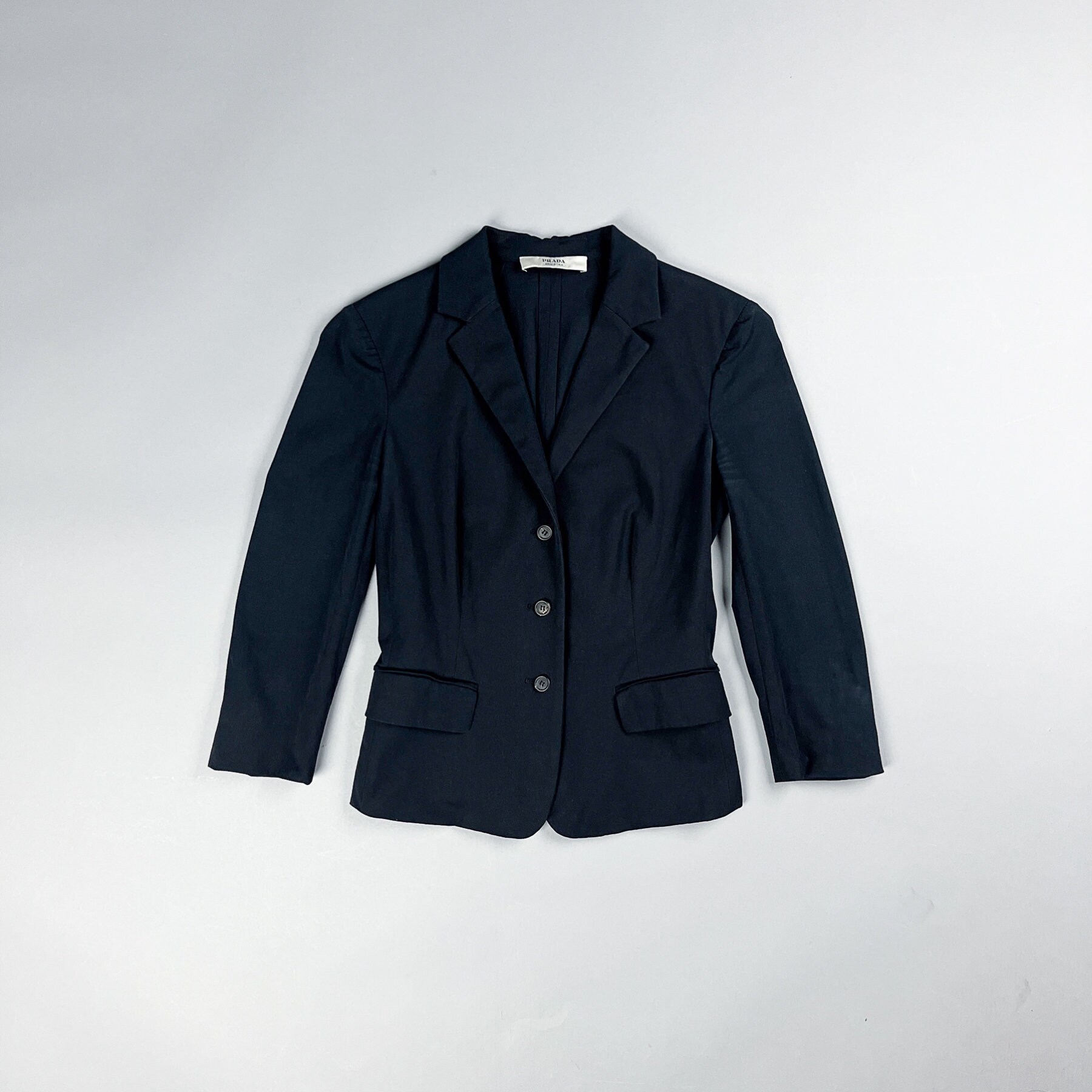 Prada Women's Blazer | Vintage 90's Tailor Fitted Stretchy Prada Women's Blazer | Vintage 90's Tailor Fitted Stretchy