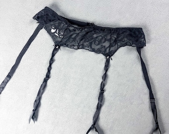 Vintage Black Lace Garter Belt