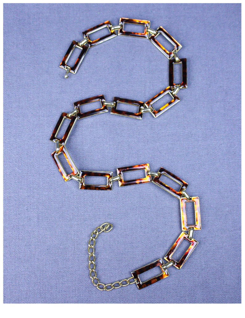 Gold /& Tortoise Shell Chain Belt