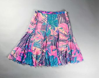 Y2K Pastel Multicolour Sequin Flared Flowy Skirt