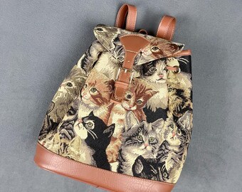 Vintage Cat Tapestry Backpack