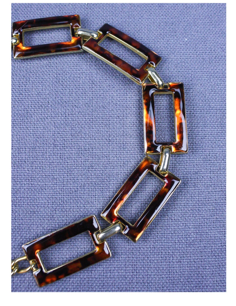Gold /& Tortoise Shell Chain Belt