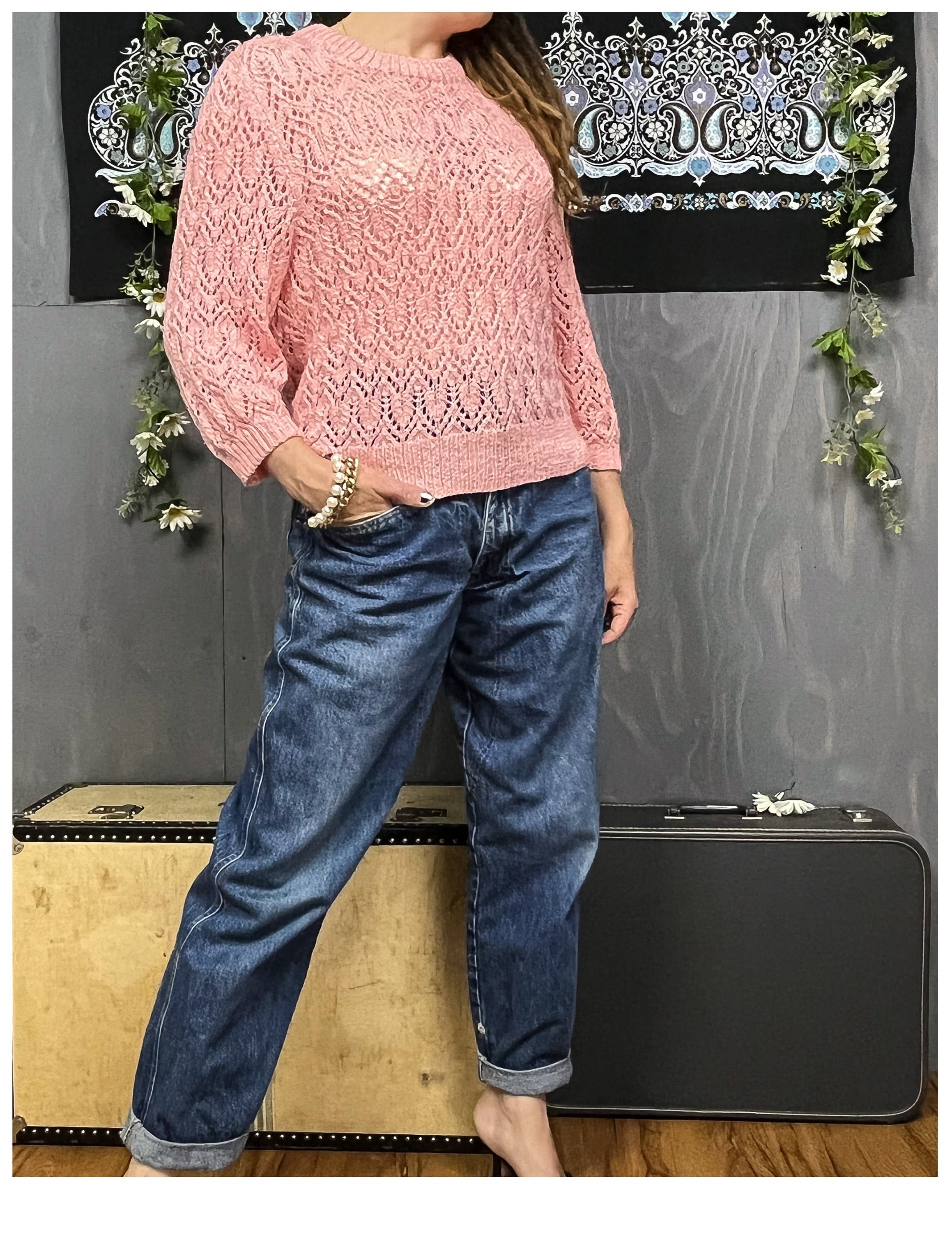 Sheer store sleeve jumper