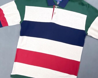 Vintage Striped Men's Polo Shirt