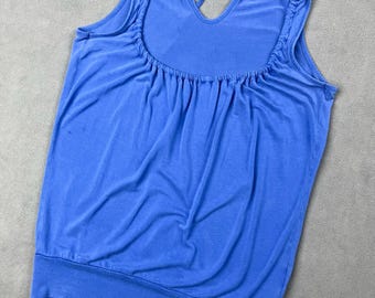 Y2K Aritzia Halter Neck Top, Electric Blue