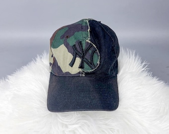 Upcycled NY Yankees Split and Reconstructed Hat