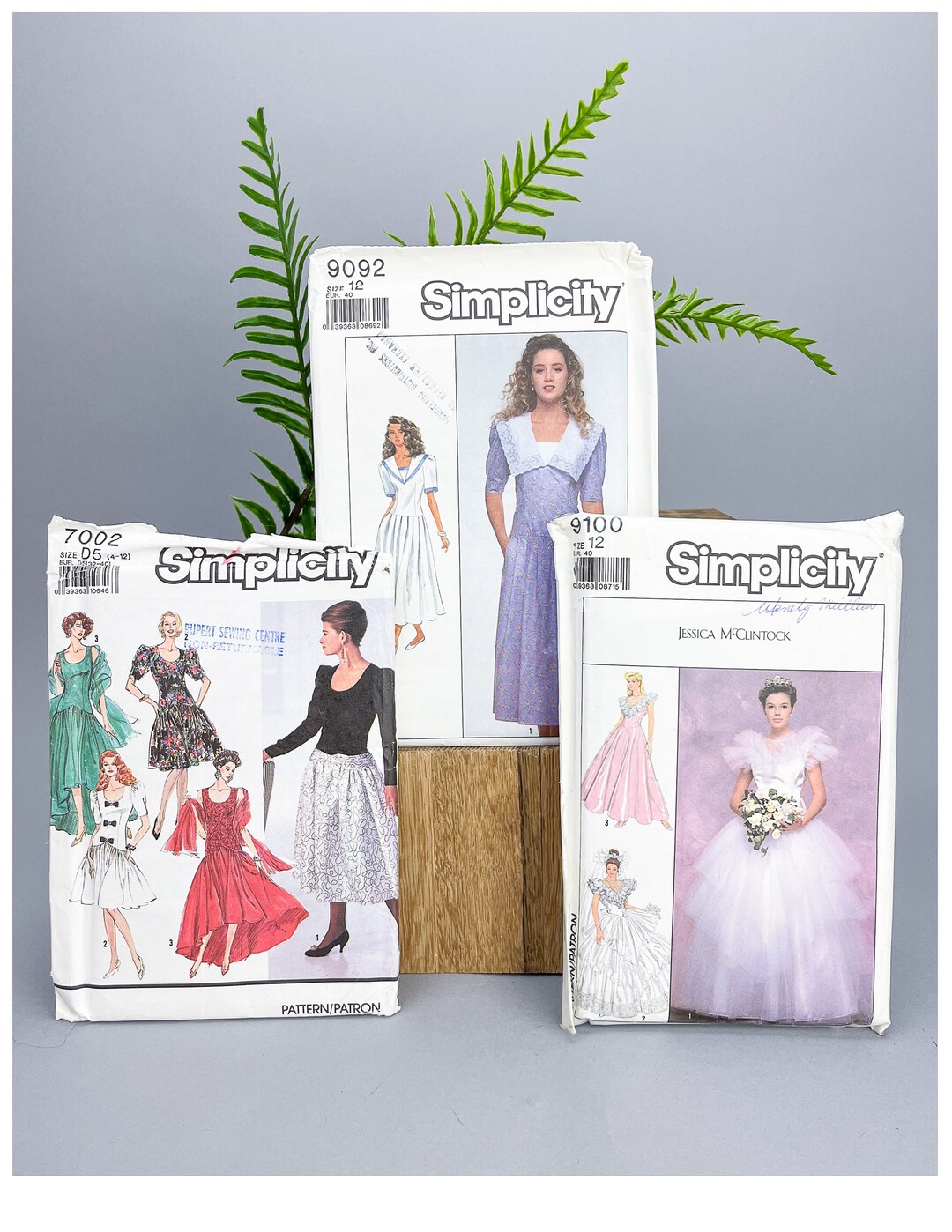 Sewing Pattern Lot Vintage 80's 90's Batch of Three Uncut Sewing