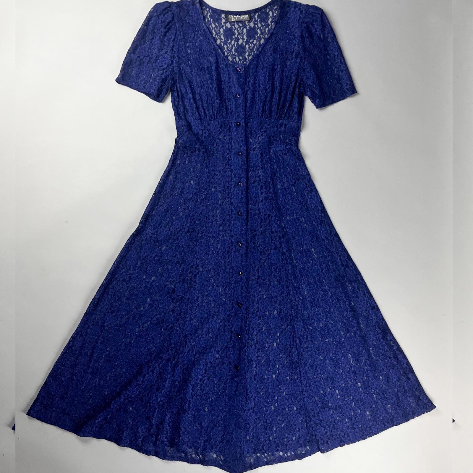 Cobalt Blue Fit and Flare Dress - Etsy Cobalt Blue Fit and Flare Dress - Etsy