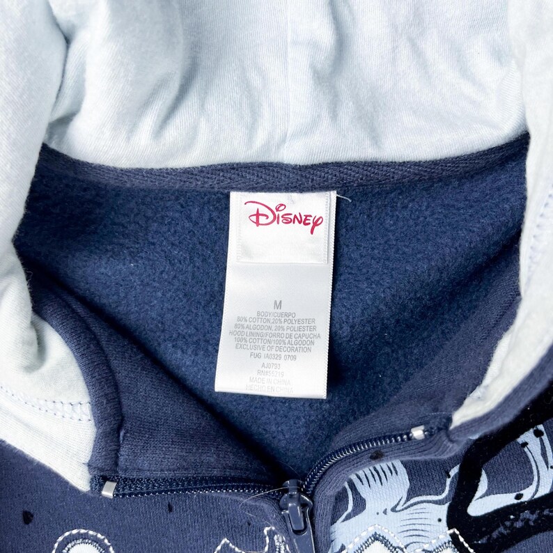Sudadera con estampado Y2K, sudadera con capucha azul marino con cremallera para mujer de Mickey Mouse de Disney imagen 6
