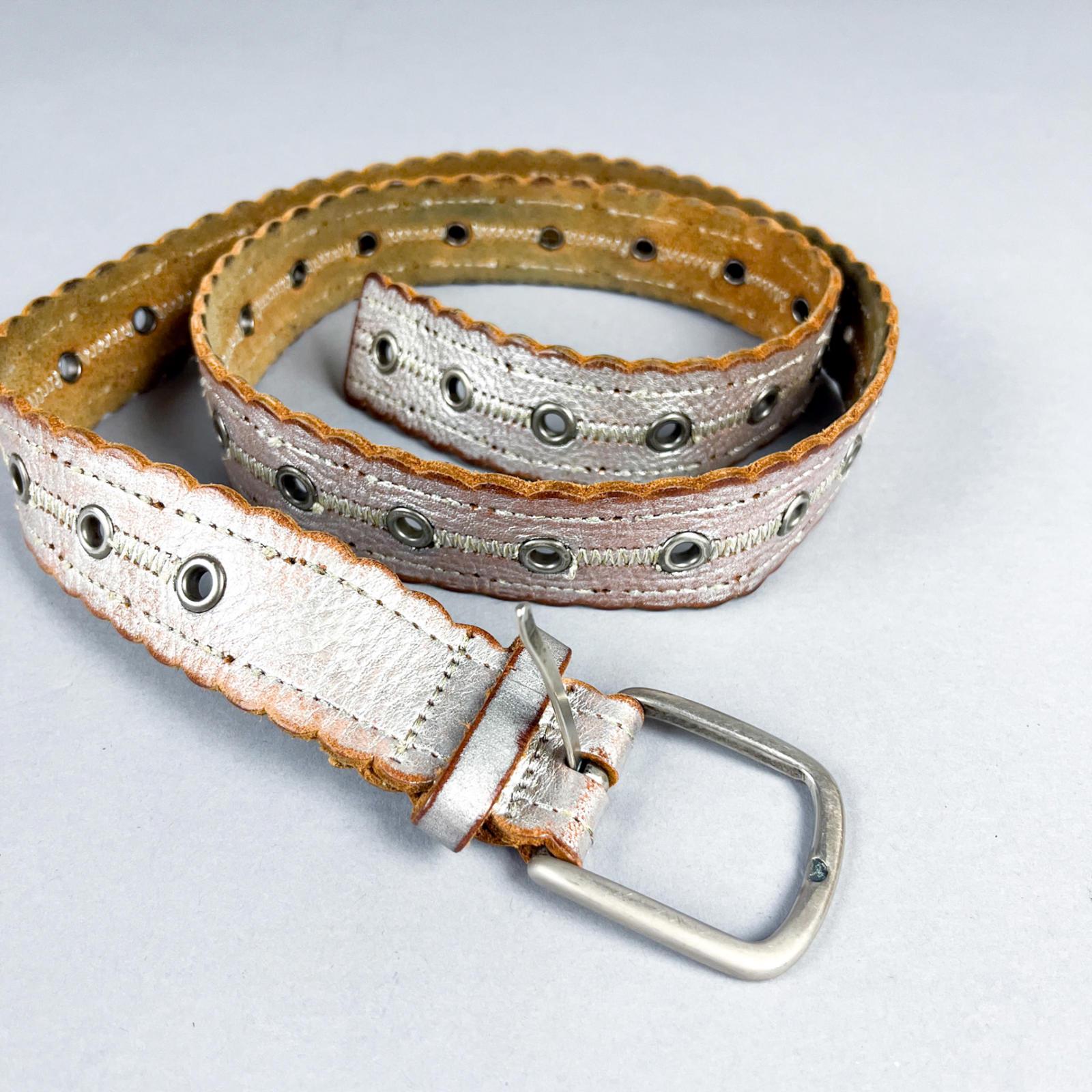 Rare Vintage‎ 00s Distressed Canvas Double Grommet Belt – size 6 Double Grommet Canvas Belt - Etsy main image 4