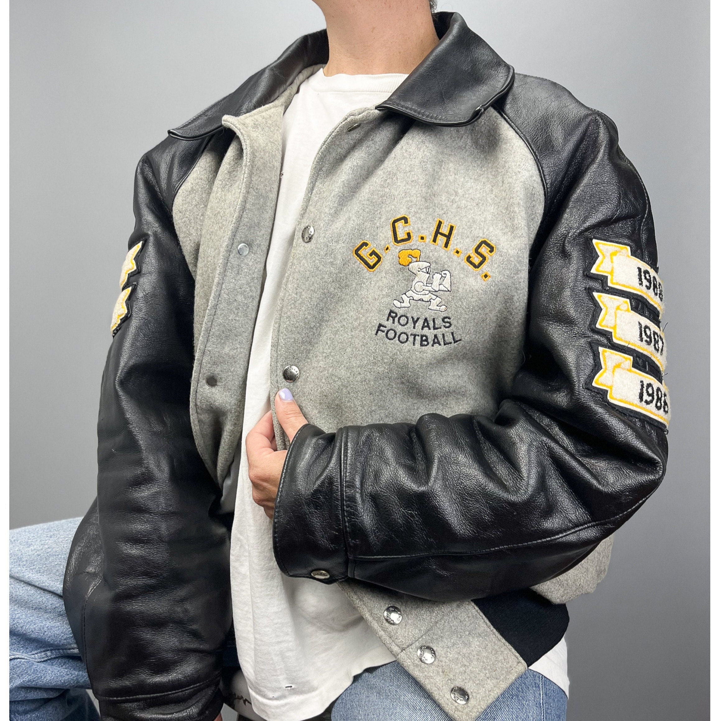 2023 Embroidery Varsity Leather Jacket Patchwork Streetwear Men Vintage  College Coat Combination Patch Jacket Casual Men Jacket