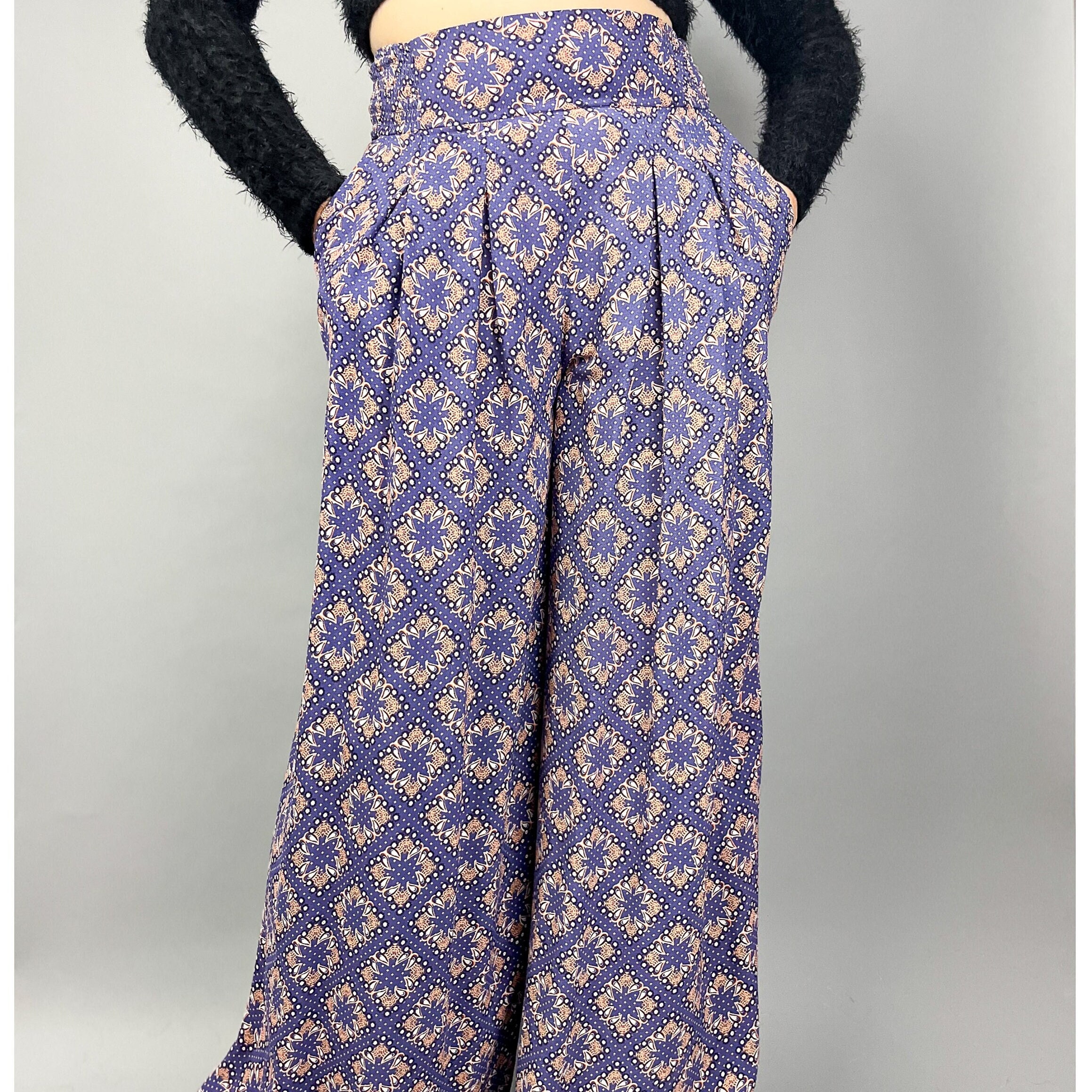 Plus Size Chic Women's Wide Leg Pants, 2020 New Purple High Waist Elegant  Long Pants Work Casual Loose Trousers Female (Color : Purple(Longer), Size  : Medium) : : Clothing, Shoes & Accessories