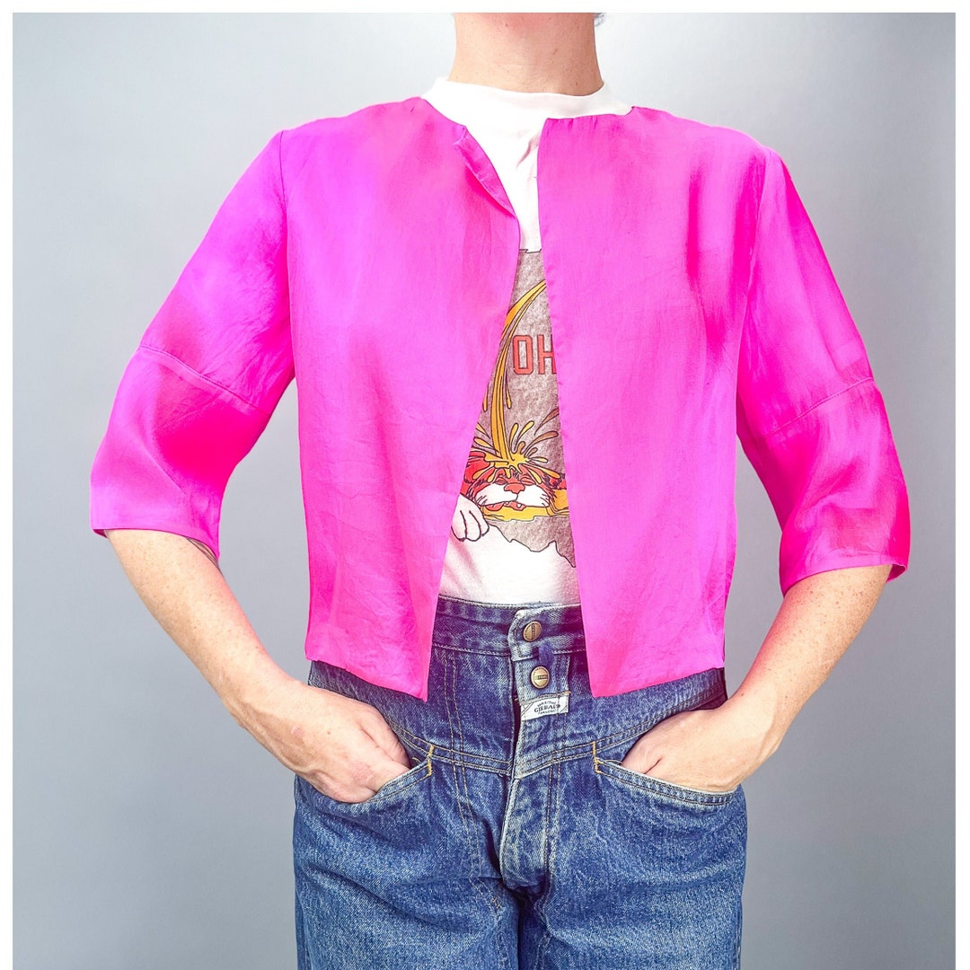 Bariloche Colmena One Button Silky Soft Jacket Bright Pink