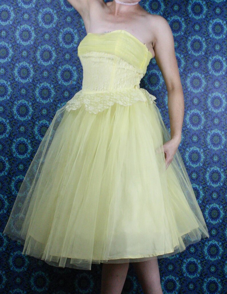 Yellow 50s Prom Dress