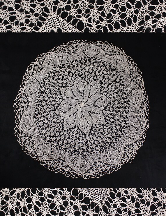 50 S Crochet Round Table Cloth Cream Lace