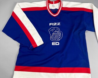 Vintage Hockey Jersey in Blue, Red & White, Beer League