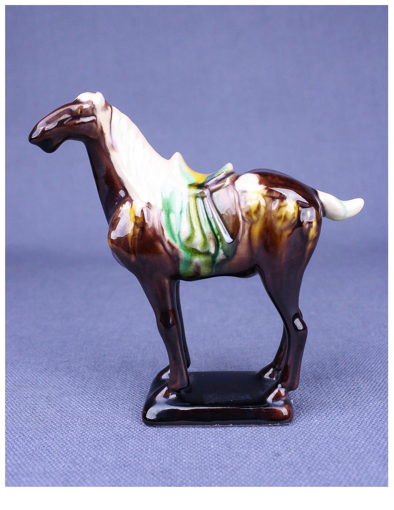 Vintage Tang Sancai Horse Figurines Set of Three Etsy