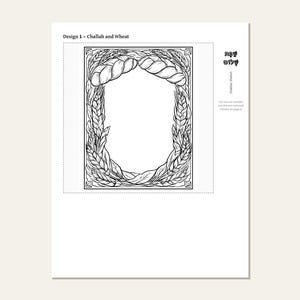 Rosh Hashanah Challah Cover Craft + 4 Bonus Jewish Kids Printables & Original Song | High Holidays, Sukkot, Shabbat | 70 Pages + MP3 image 2