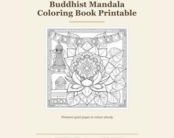 Mandala Coloring Book + 4 Large Print Word Search Books | 267 Pages, 162 Puzzles | Zen Line Art, Garden, Craft Room, Quilting
