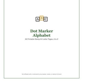 Dot Marker Alphabet Printable | Letter Recognition A to Z | Preschool Kindergarten Bingo Dauber Activity PDF