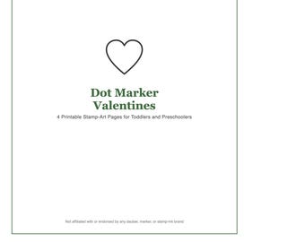 Dot Marker Valentines Printable | Heart Rose Lollipop Arrow | Toddler Preschool Bingo Dauber Activity PDF