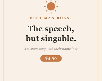 Best Man Speech Song | Custom Wedding Roast of the Groom | Funny Personalized MP3