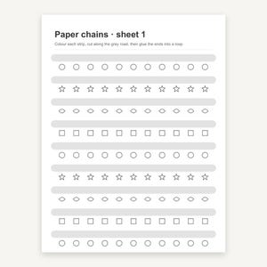 Sukkah Decorations Printable Craft + 4 Bonus Jewish Kids Printables | Paper Chains, Lanterns, Sukkot Activity for Kids image 2
