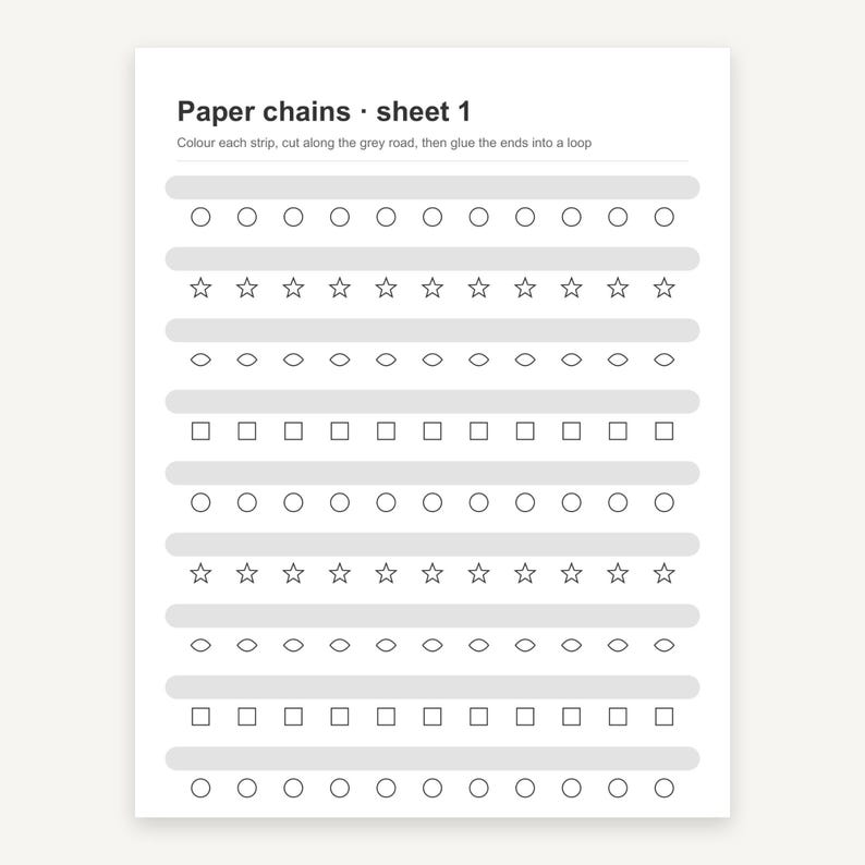 Sukkah Decorations Printable Craft + 4 Bonus Jewish Kids Printables | Paper Chains, Lanterns, Sukkot Activity for Kids image 2