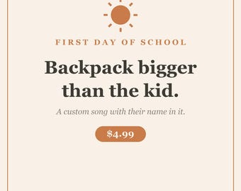First Day of School Song | Custom Kindergarten Song With Child's Name | Personalized MP3